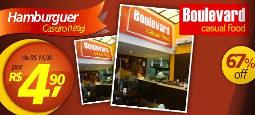 Cupom de desconto para o Boulevard Casual Food