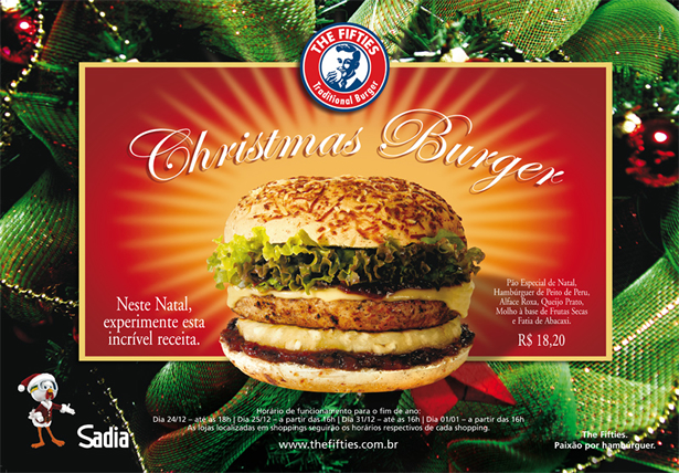 Hambúrguer de Natal no The Fifties