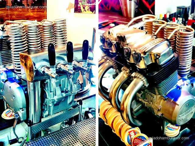Chopperira personalizada em um motor 750 Honda