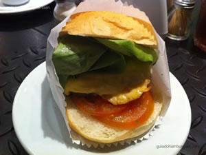 Cheese salada (x-salada) de 150g com maionese à parte