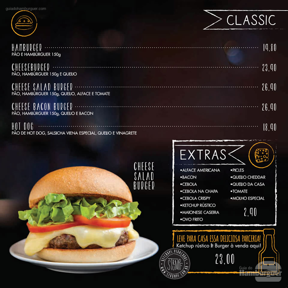 Cardápio  - It Burger Tatuapé