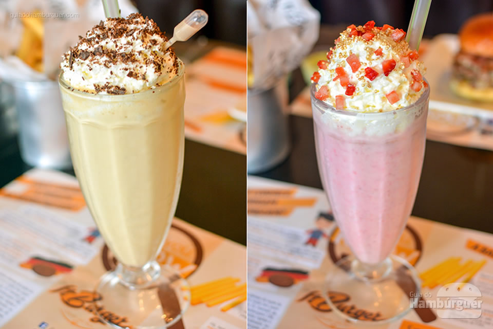 Milkshake de baileys e de morango natural - It Burger Tatuapé