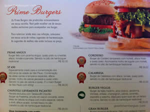 Cardápio - General Prime Burger